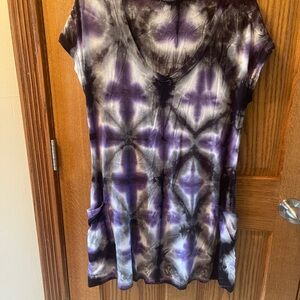 Purple Tie-Dye Women's Swim Cover up M/L